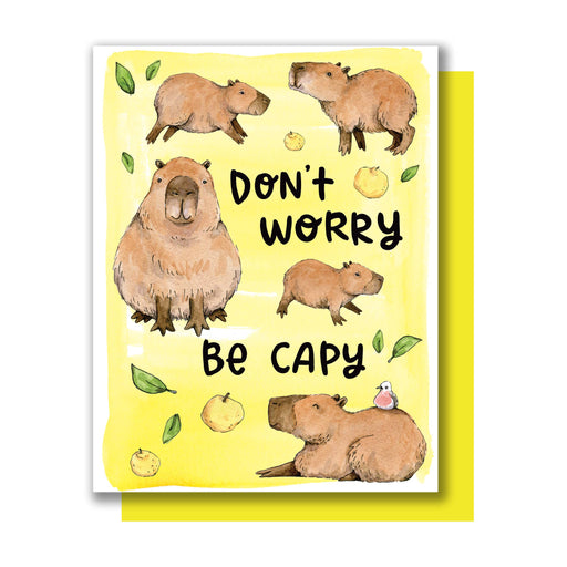 Dont Worry Be Capy Capybara Card