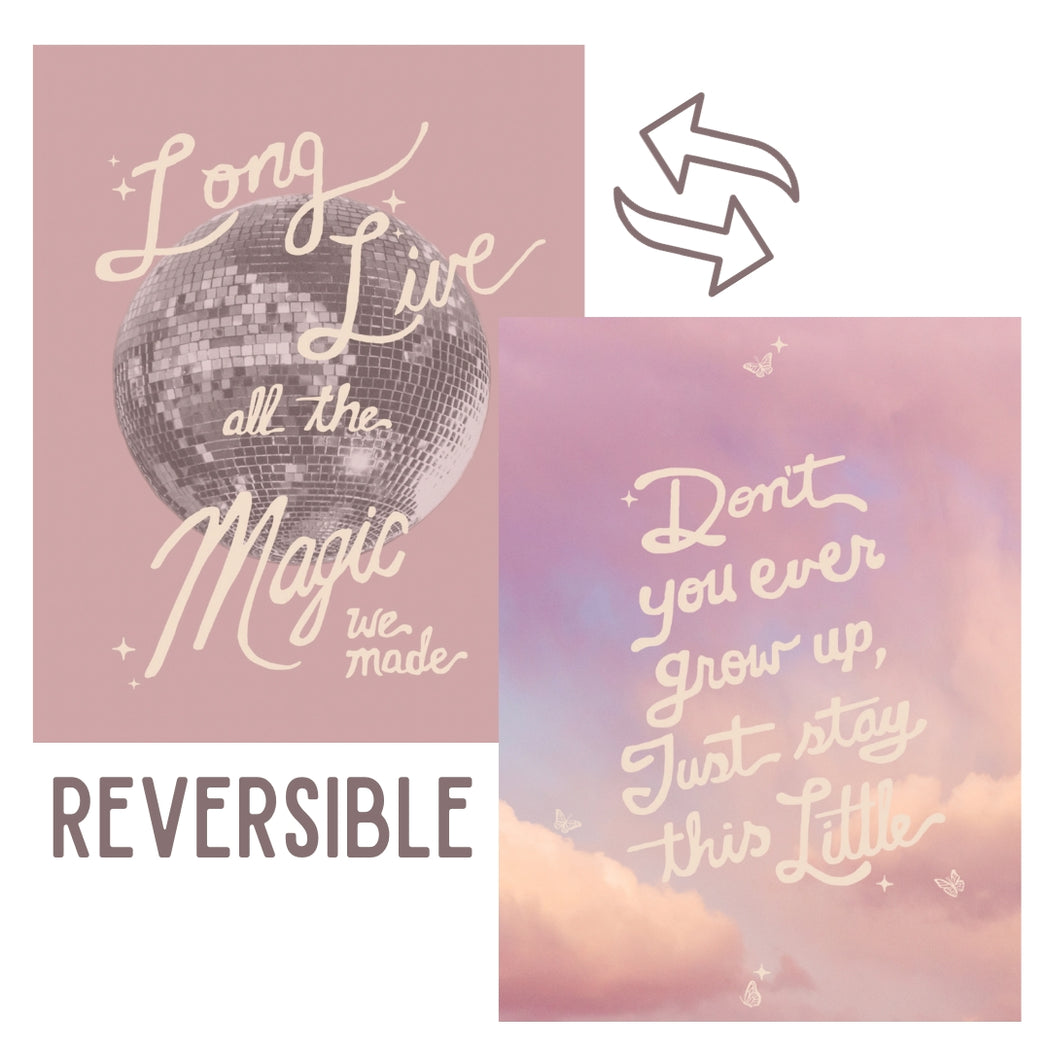 Taylor Swift Long Live / Never Grow Up Reversible Banner