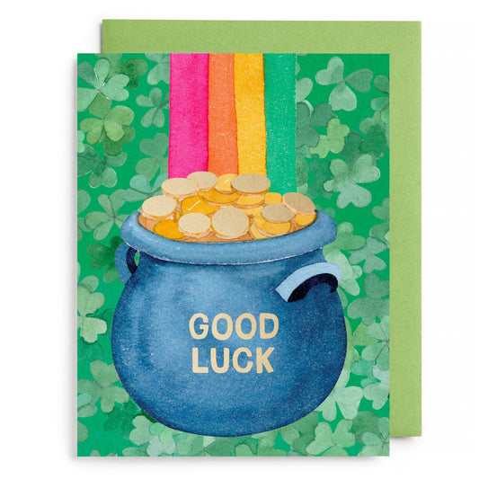 Good Luck Pot of Gold Card