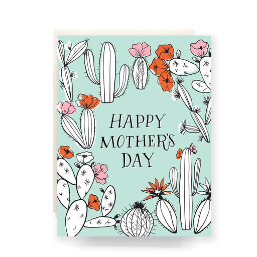 Cactus Toile Mothers Day Card