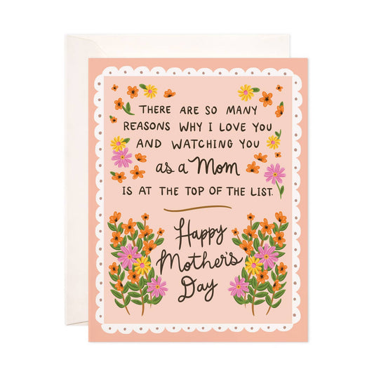 Watching You As Mom Mothers Day Card