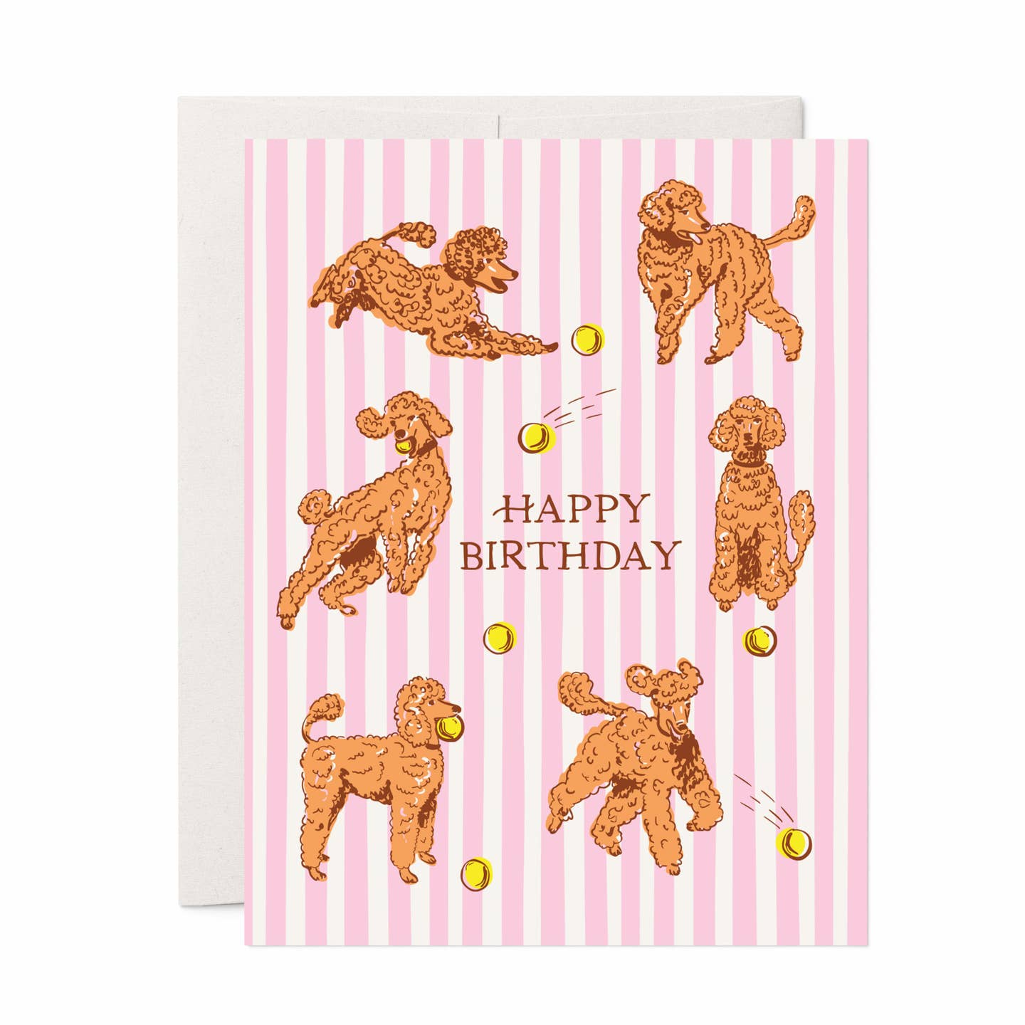 Poodles Birthday Card