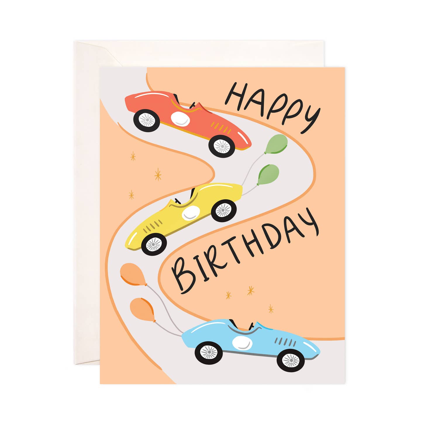 Race Cars Birthday Card