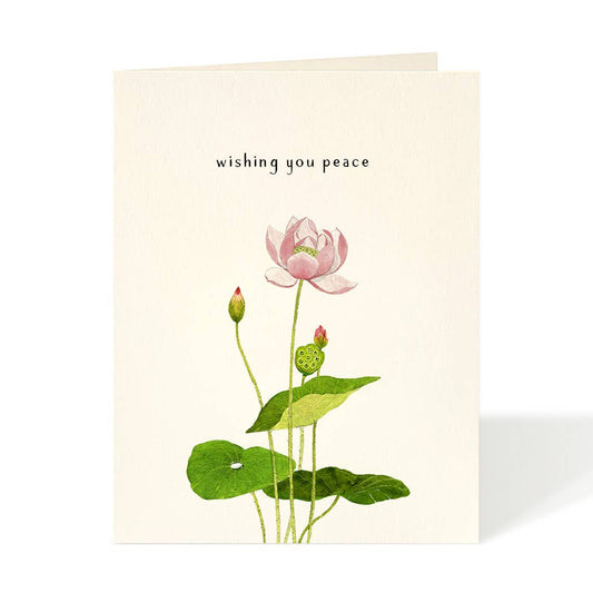 Lotus Wishing You Peace Card