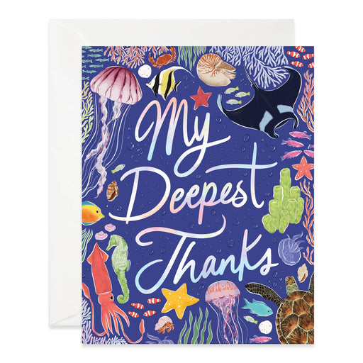 My Deepest Thanks Sea Creatures Card