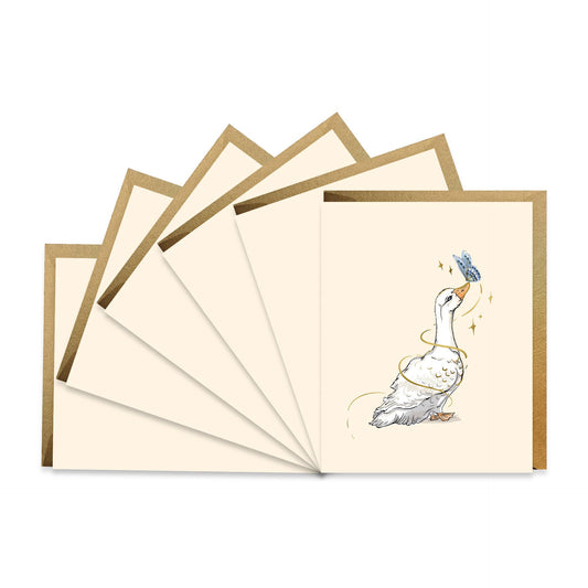 Goose & Butterfly Blank Cards