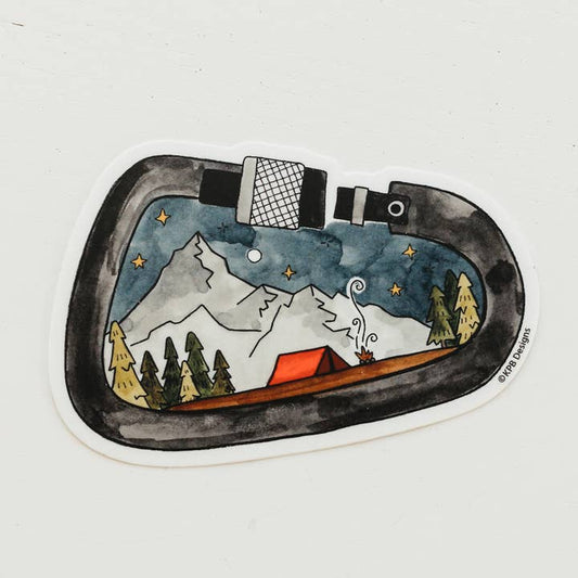 Mountain Carabiner Sticker