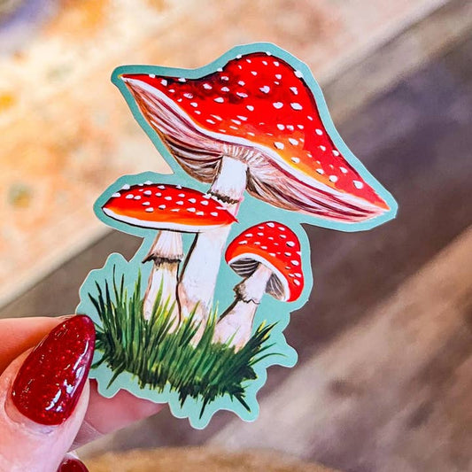 Red Mushrooms Sticker