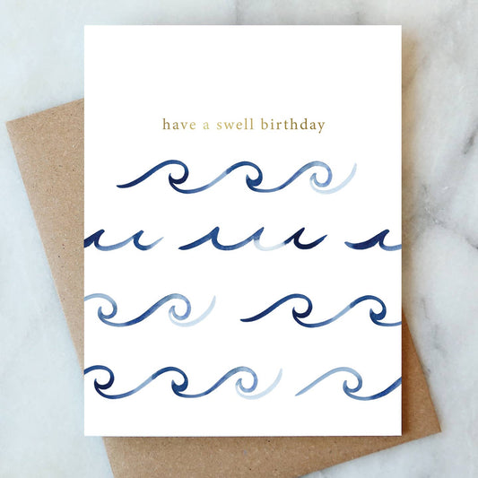 Waves Swell Birthday Card