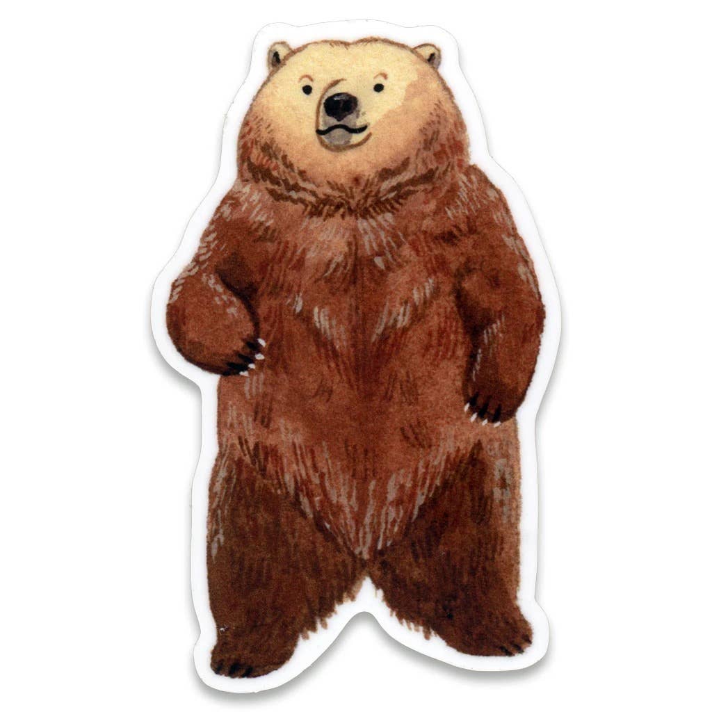 Big Brown Bear Vinyl Sticker