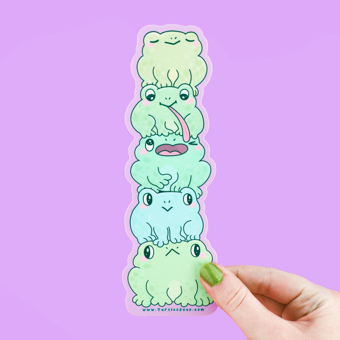 Frog Stack Long Decal Sticker
