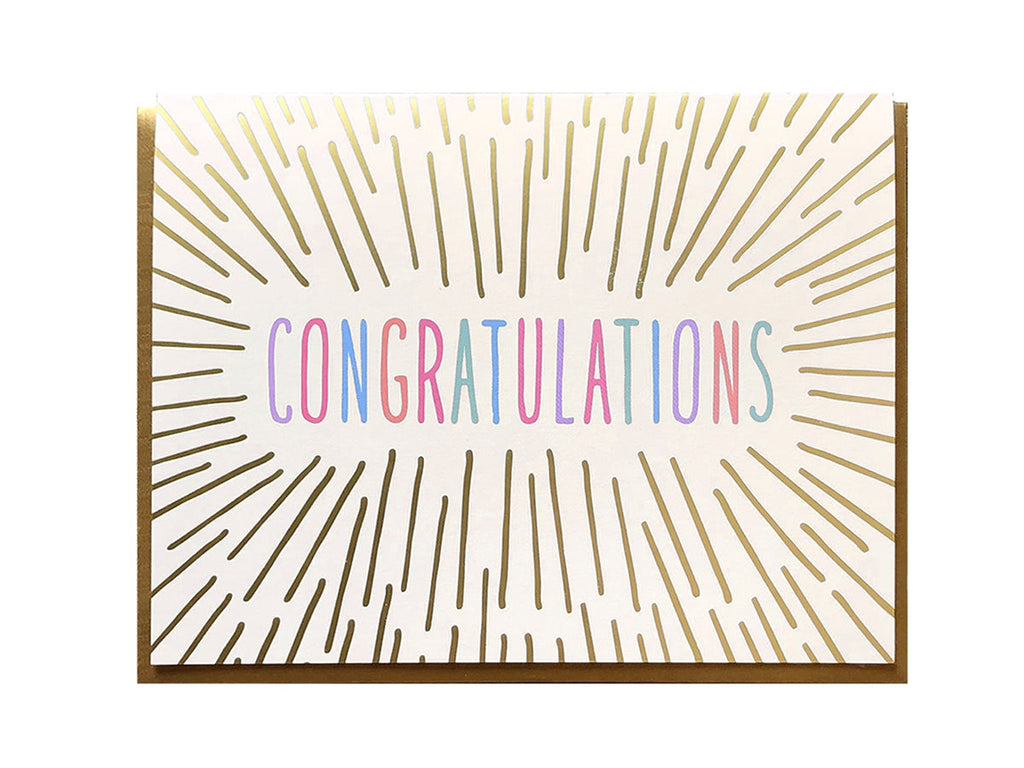 Congratulations Color Beams Card — Marrygrams