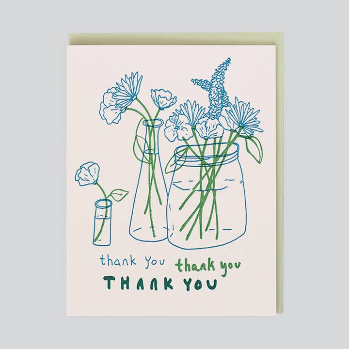 Thank You Flowers Vase Card