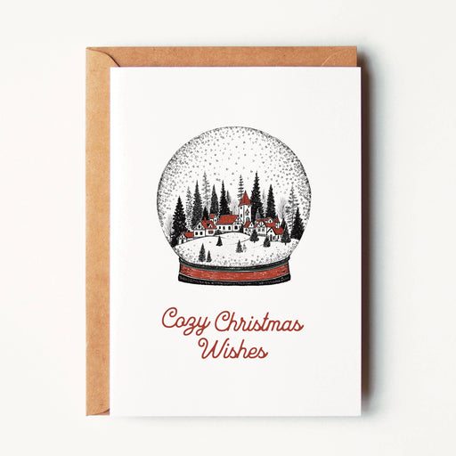 Cozy Christmas Wishes Snow Globe Card