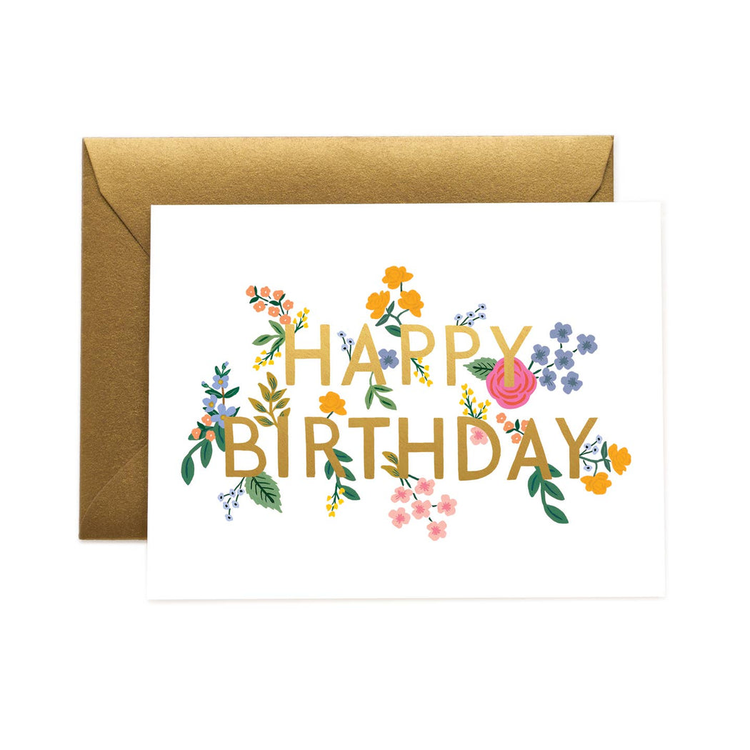 Wildwood Florals Happy Birthday Card