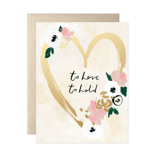 To Have To Hold Heart Wreath Wedding Card