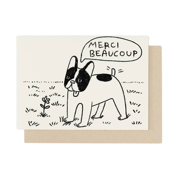 Merci Beaucoup Dog Card