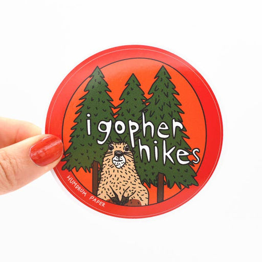 I Gopher Hikes Vinyl Sticker