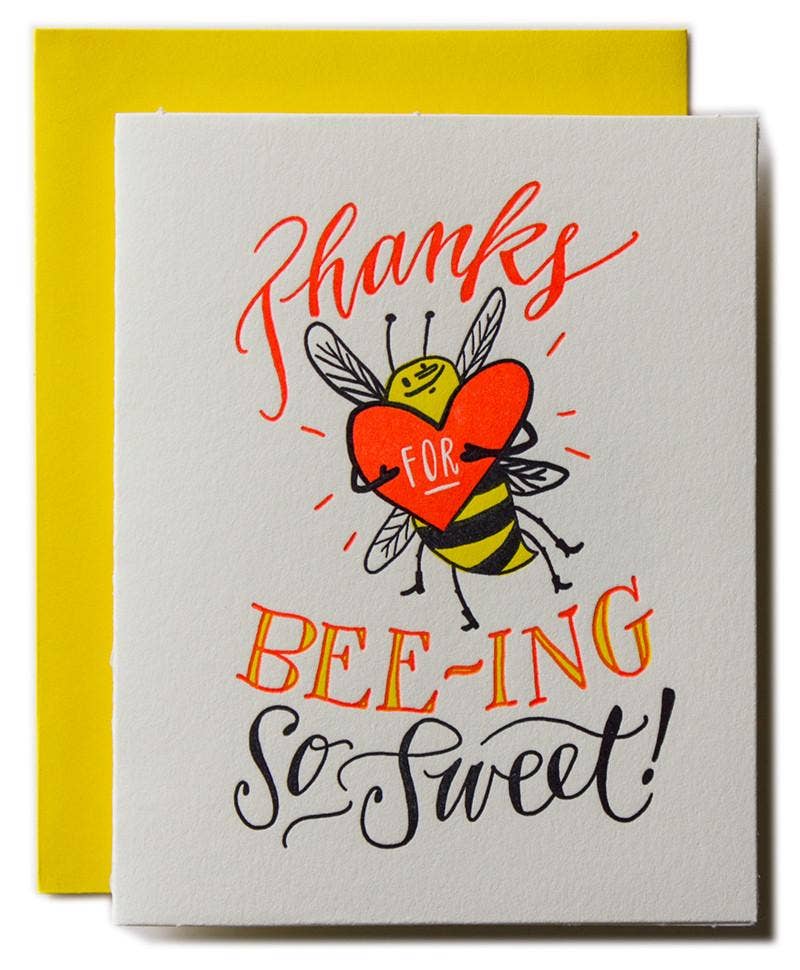 Thanks For Beeing So Sweet Bee Card