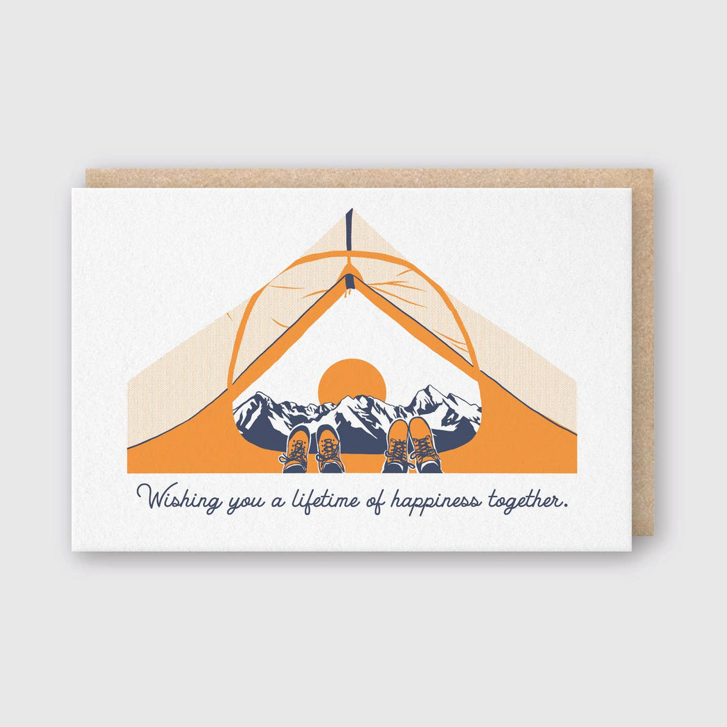 Tent Lifetime of Happiness Together Card