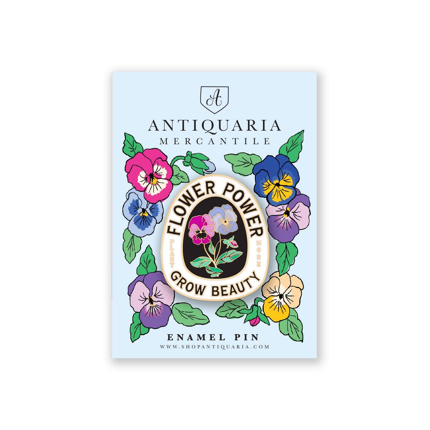 Flower Power Grow Beauty Enamel Pin