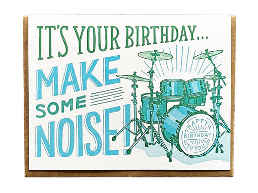 Drums Birthday Make Some Noise Card