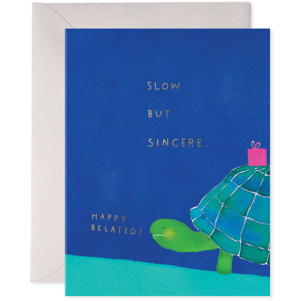 Slow But Sincere Turtle Belated Birthday Card