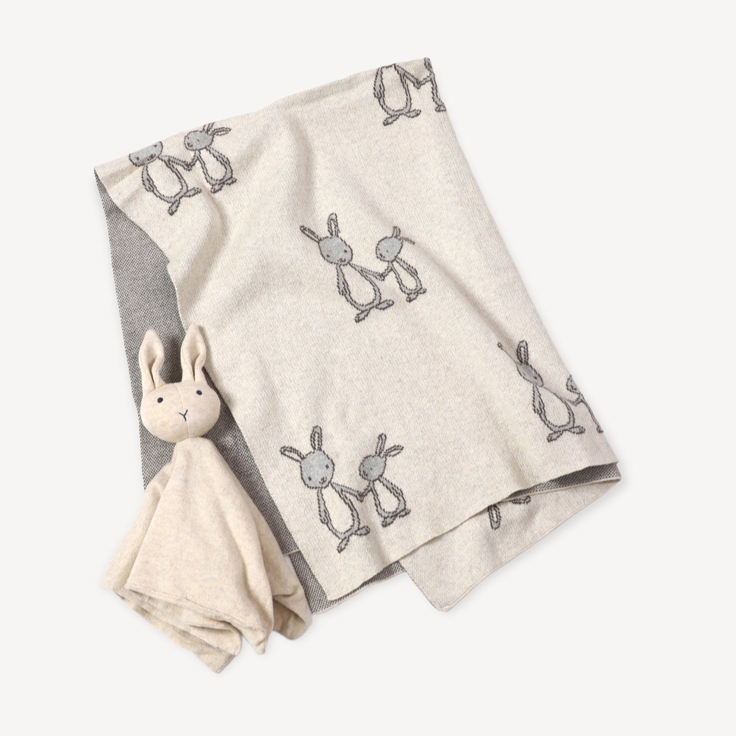 Bunny Mommy & Me Baby Blanket & Lovey Gift Set