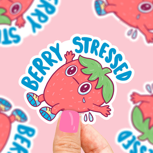 Berry Stressed Vinyl Sticker
