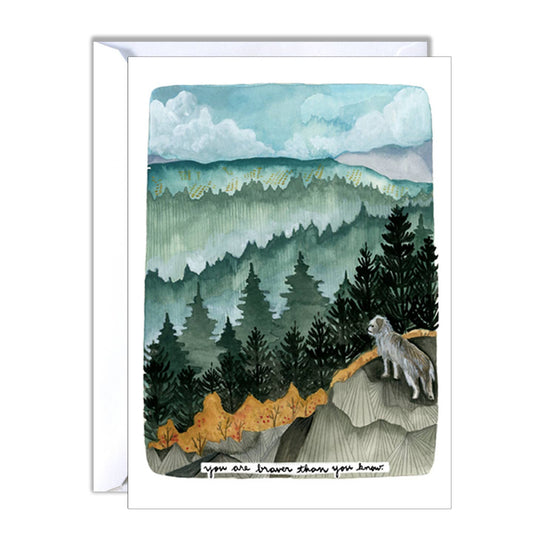 You are Braver Than You Know Dog Card