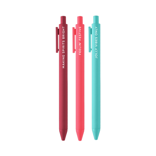 Making Spirits Bright Jotter Click Pen - 3 pack