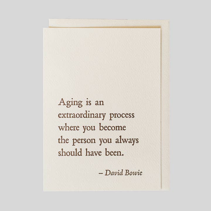 David Bowie Aging Quotenote Card