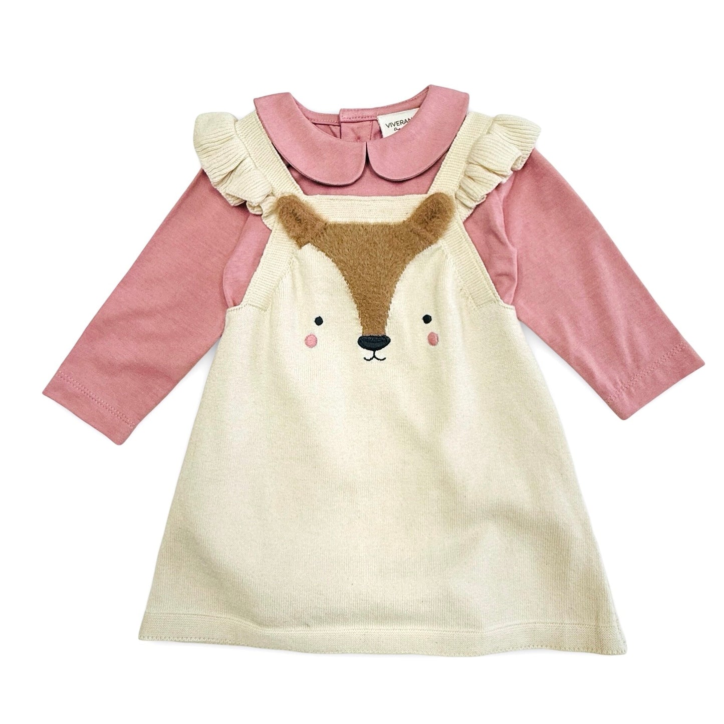 Fox Jacquard Knit Dress Set