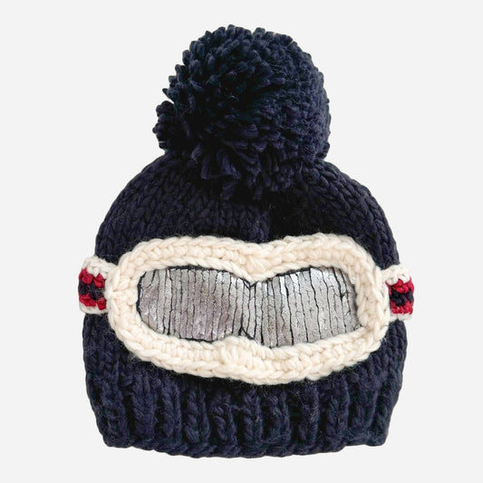 Navy Ski Goggles Baby Kids Beanie