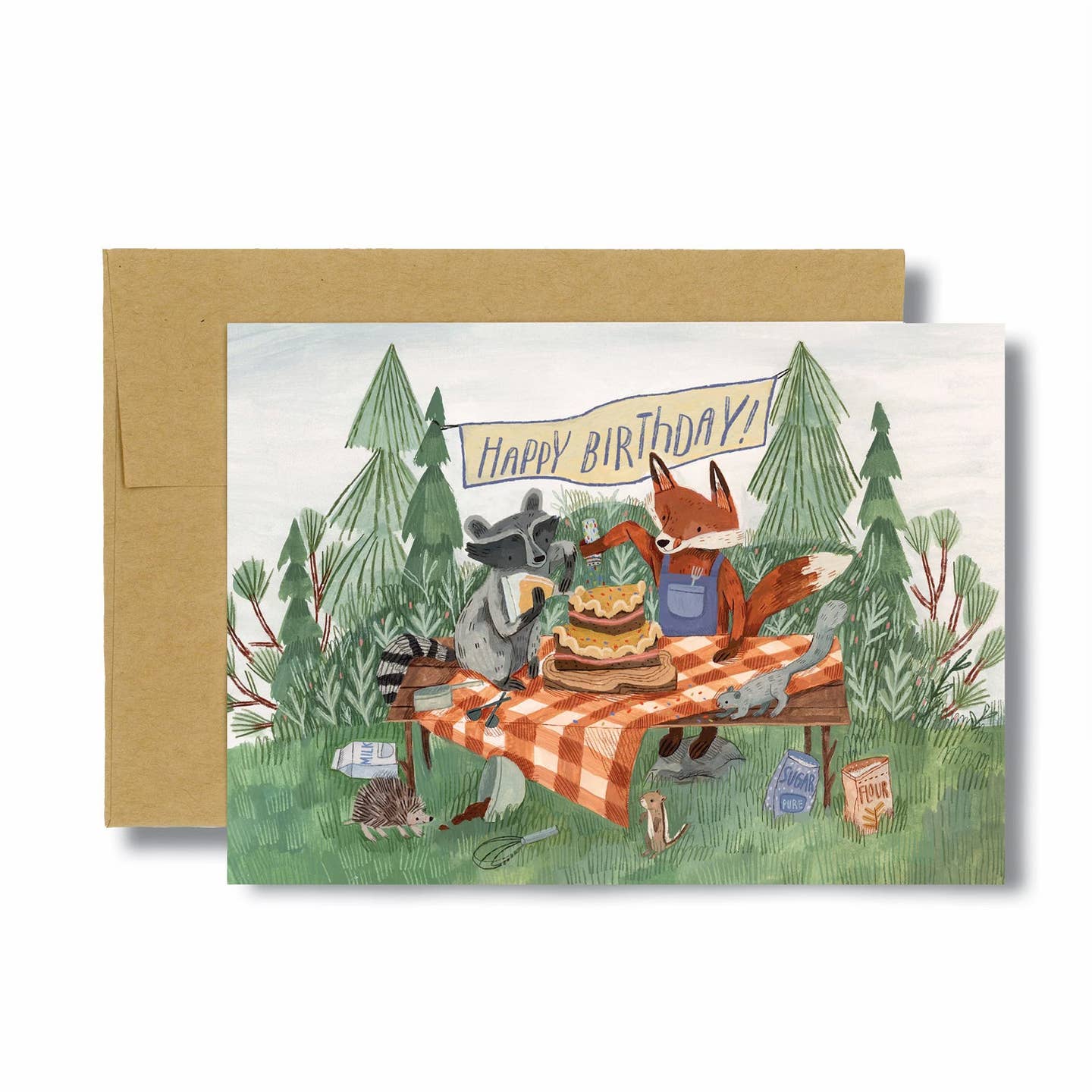 Forest Cake Birthday Card