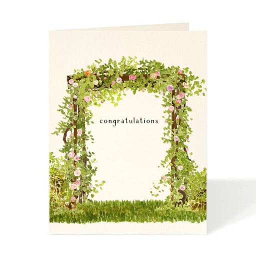 Rose Arbor Congratulations Wedding Card