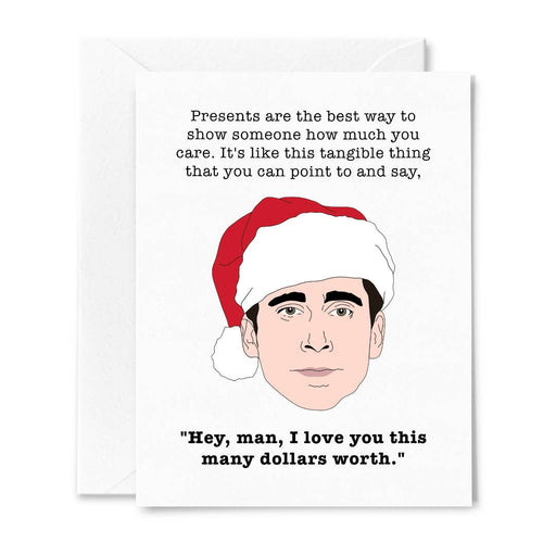 Love You This Many Dollars Worth Michael Scott Holiday Card