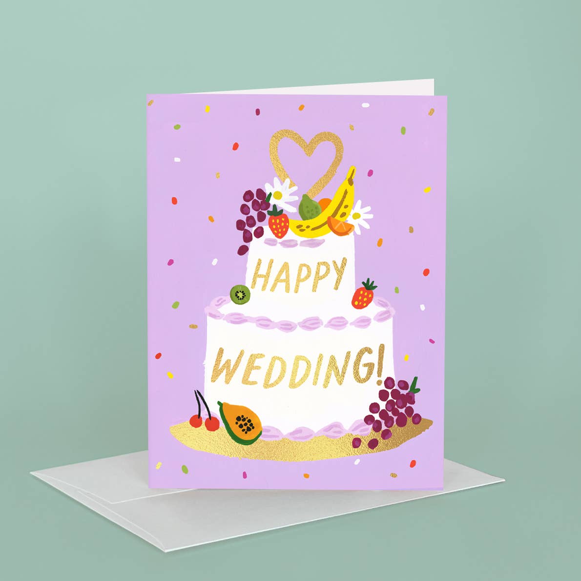 Fruity Wedding Cake Card