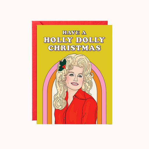 Holly Dolly Parton Christmas Card