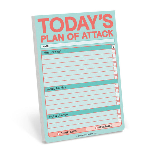 Today's Plan of Attack Sticky Notepad