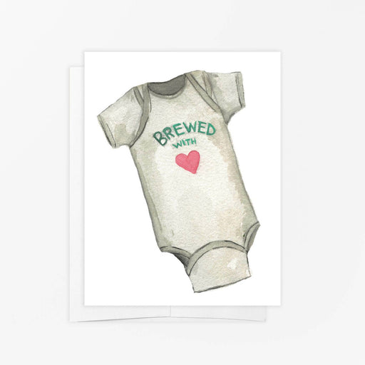 Brewed with Love Baby Onesie Card