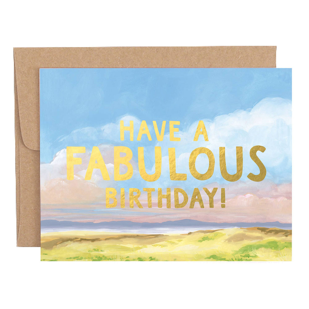 Landscape Have a Fabulous Birthday Foil Card