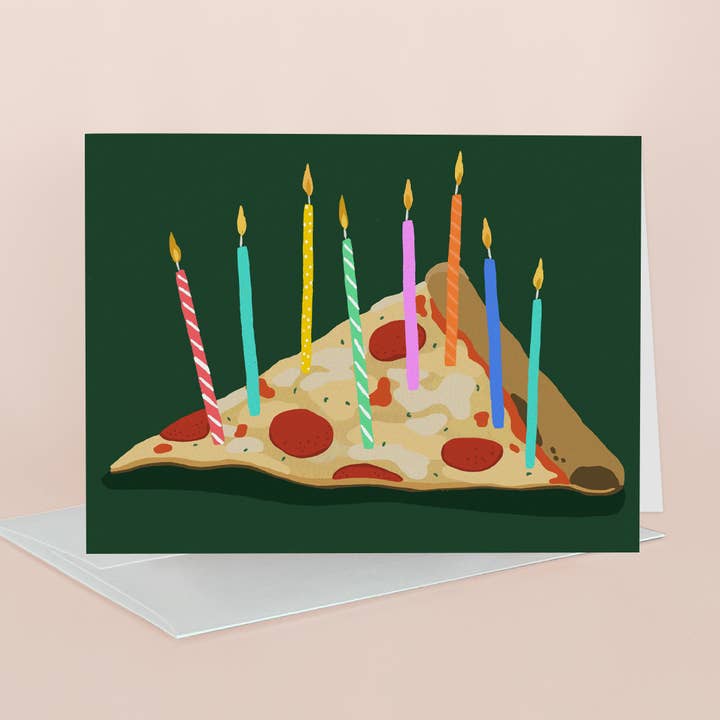 Pizza Birthday Card