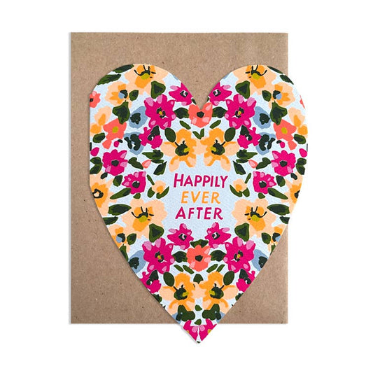 Happily Ever After Diecut Heart Card