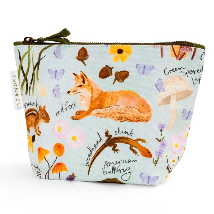 Flora & Fauna Canvas Pouch