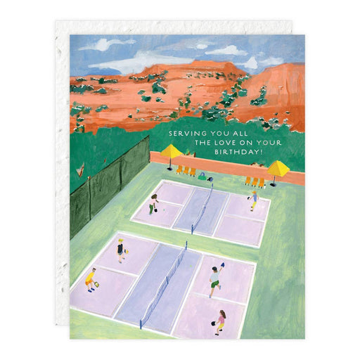 Pickleball Serving Love on Your Birthday Card