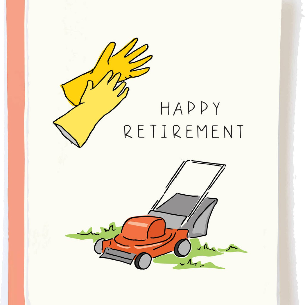 Happy Retirement Lawn Mower Card