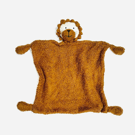 Lion Sherpa Organic Baby Lovey Security Blanket