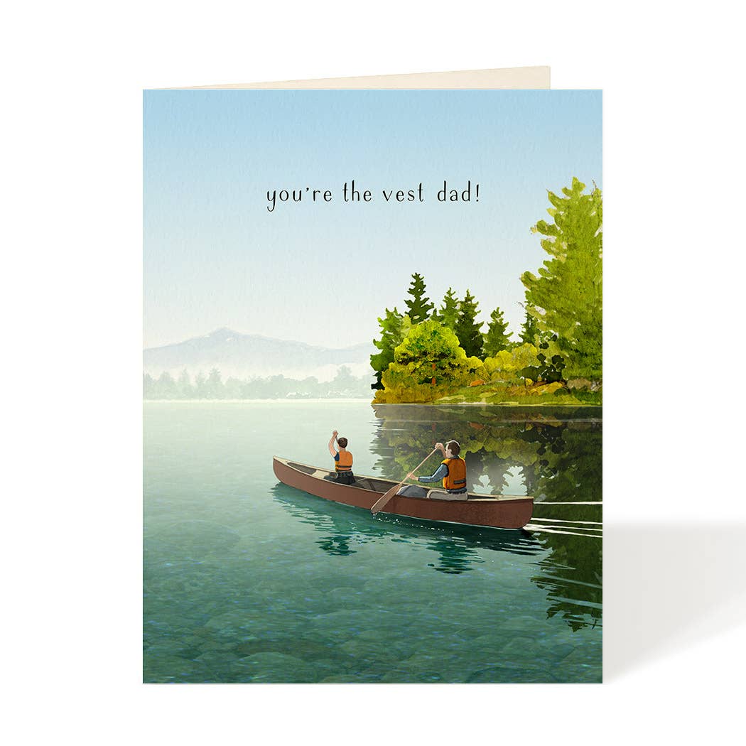 Youre the Vest Dad Canoe Lake Card