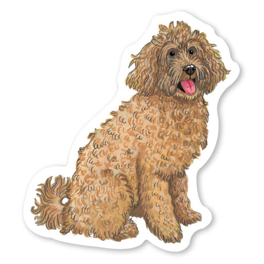 Goldendoodle Dog Vinyl Sticker